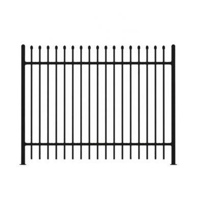 Оптовая черная порошковая покраска с белым стальным палисадным защитным забором, водонепроницаемый забор для дачи