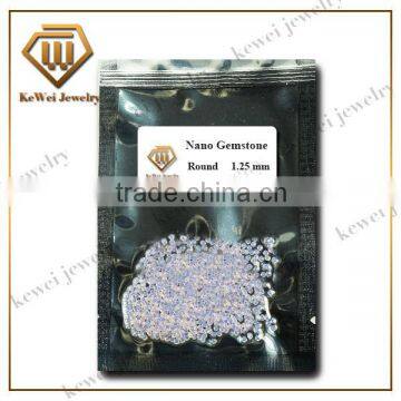 Good Quality and Stock Round Shape 1.25mml Pink Nano Opal