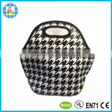 grid neoprene tote bag food container sleeve box carrier case