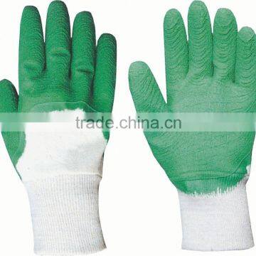 latex coated cotton glove/nylon safety gloves