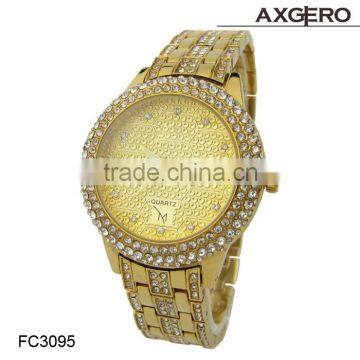 Alloy watch ,quartz stainless steel watch water resistance, luxury crystal watch