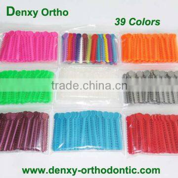 dental supply orthodontics colorful dental elastic ligature tie