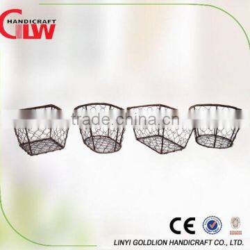 Cheap small metal mesh storage basket wholesale