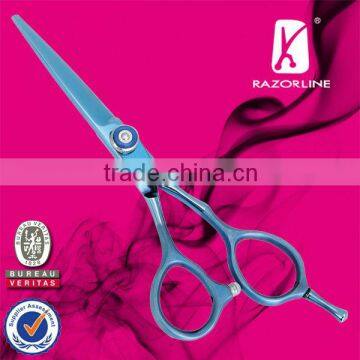 R1X/Blue sandblasted Handles/Hair Salon Scissors/titanium Scissors