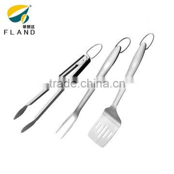 Fashional high grade design stainless steel spatular , tools, fork 3pcs bbq tools set