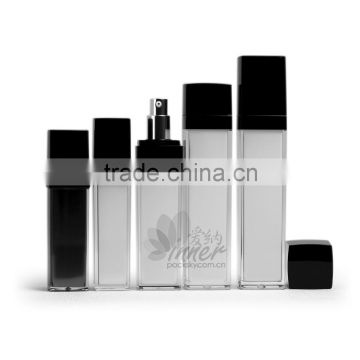 20ml black and white packaging square pump bottle