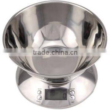 detachable stainless steel bowl digital kitchen scale