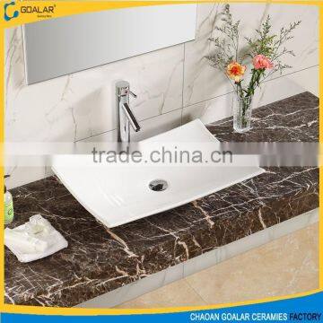 European Design Sanitary Ware Bathroom Ceramic Sink Above Counter Wash Basin New Art Basin