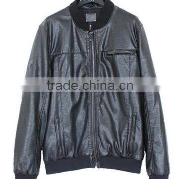 wholesale custom 100% polyester men leather jacket from china wholesale