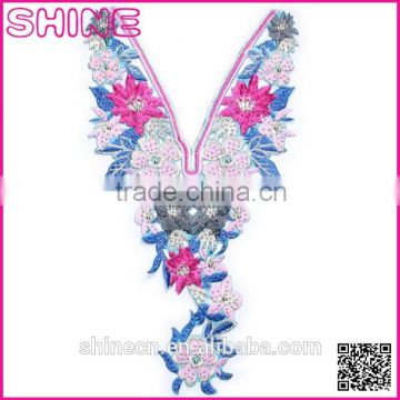 Garment accessory collar stays,Cheap Fashione Embroidery Big Flower Woman Clothes Collar