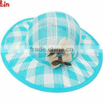 sky nlue wide brim sun visor hat