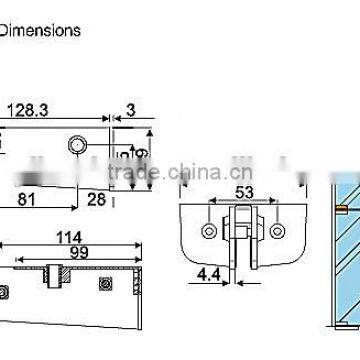 Best Selling Products In South America Stainless Steel Glass Door Clamps/Patch Fitting(V-511E)