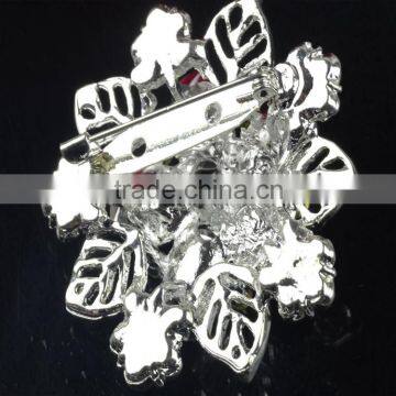 Flower Brooch Pins With Rhinestones, Flower Crystal Brooch Pin, Flower Diamond Jewel for Lady photo-2