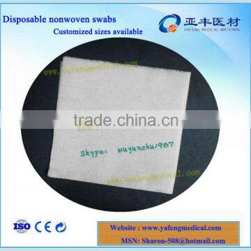 10x10cm 4ply medical disposable nonwoven swabs