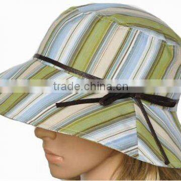 new striped bucket hat /fishing hat with print