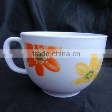 Melamine cream soup cup with one handle