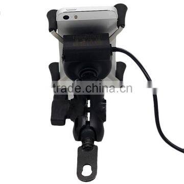 12V Bicycle Motorcycle Phone GPS Stand Holder USB Charger Power Outlet Socket For 3.5-6 Inch Mobile Phone photo-3
