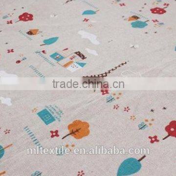Digital Printed Cotton Linen Home Decoration Fabric photo-6