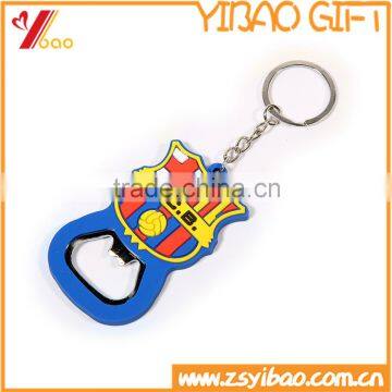 2015 new design soft pvc custom shape bottle opener keychain, soft pvc keyrings