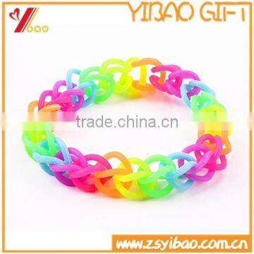 New product mix colors woven of silicone wristband