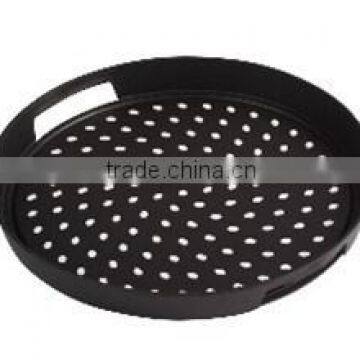 Plastic non slip round food serving tray with handle                        
                                                Quality Choice