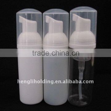 50ml cosmetic bottle, plated foam pump 30mm