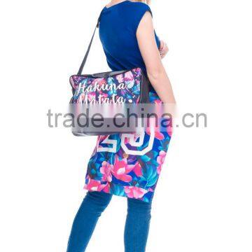 2016 Hot Fashion 3D HAKUNA FEATHERS Printing One Side Leather Courier Bags Shoulder Bag Message Bags photo-5