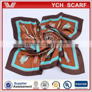 Fashion style silk satin square scarf