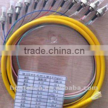 om3 sc apc/fc apc/upc /apc12 core fiber optic pigtail/optical fiber patchcord