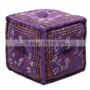 Natural Fibres Decorative floral Design pouf