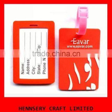 pvc custom shape luggage tag