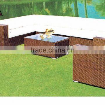 Outdoor Garden Furniture Poly Wicker Rattan Sofa photo-3