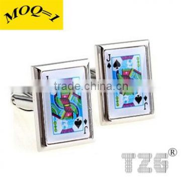 Fashion Stainless Steel Cards Cuff Link