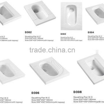 D304 Sanitary Ceramic Chaozhou Best Selling Squatting WC Pan photo-3