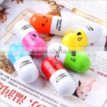 Korean stationery Novelty Small Capsule Pens , Promotional capsule pen , pill pen