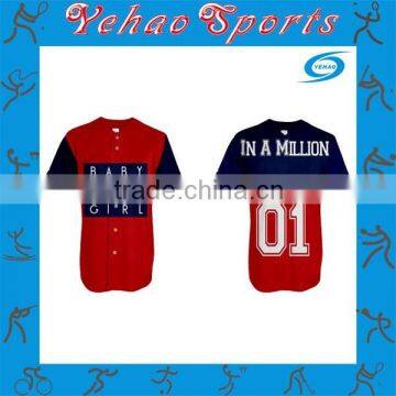 Full dye blank sublimation custom baseball jerseys