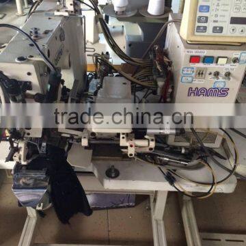 The automatic making Beltloop sewing machine, used borther ke-430B-02 electronic lockstitch beltloop bar tacker