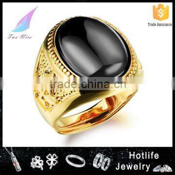 latest gold finger ring designs chinese traditional ring with black stone