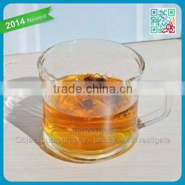 Crystal tea cup set coffee mug glass cup with handle