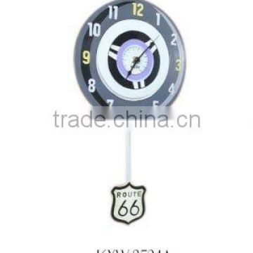 Kids Wooden 66 Route Unique Design Wall Clock