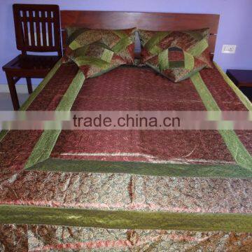 Silk Bed-cover/Indian Silk Bedspread