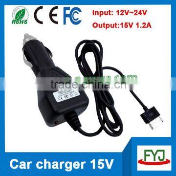 wholesale rohs car charger 15v 1.2a 18w for Asus vivobook VivoTab RT TF600T TF701 TF810C