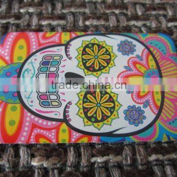 skull rectangle colorful epoxy sticker (M-EP317)