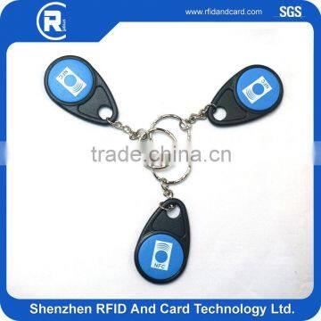 LF 125KHZ EM4200 RFID keyfob tag ABS with keyring