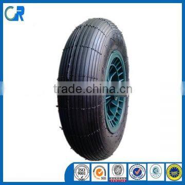 China Pneumatic 4.00-8 tire Trolley rubber wheelbarrow wheel