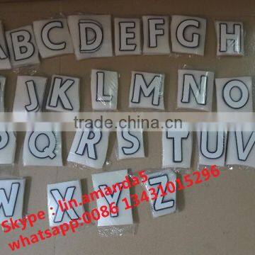 Eco-friendly heat transfer sport numbers football jersey numbers and letters