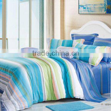 100% cotton reactive stripe design bedding set