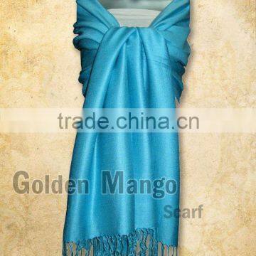 Plain color viscose/acrylic scarves