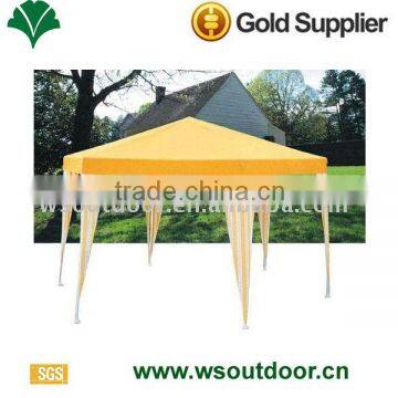 Hexagonal gazebo in yellow color