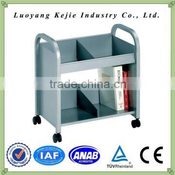 2015 Best Selling small metal cart rolling book cart serving cart with wheels